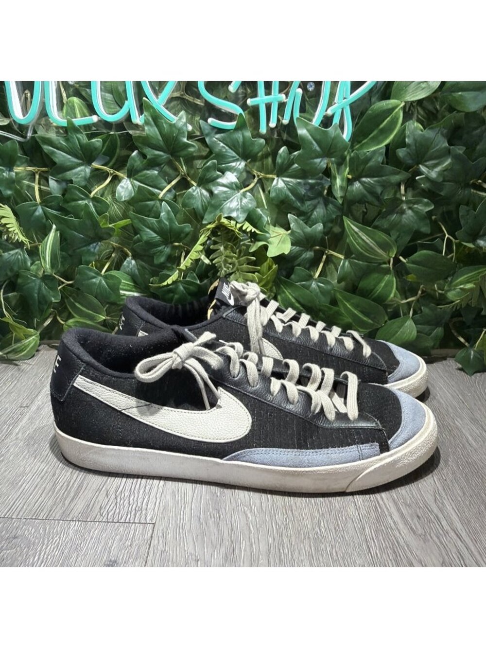 Nike Blazer Low 77 VNTG Custom Colorway Black Shoes DJ0961 991 Men's Size 15